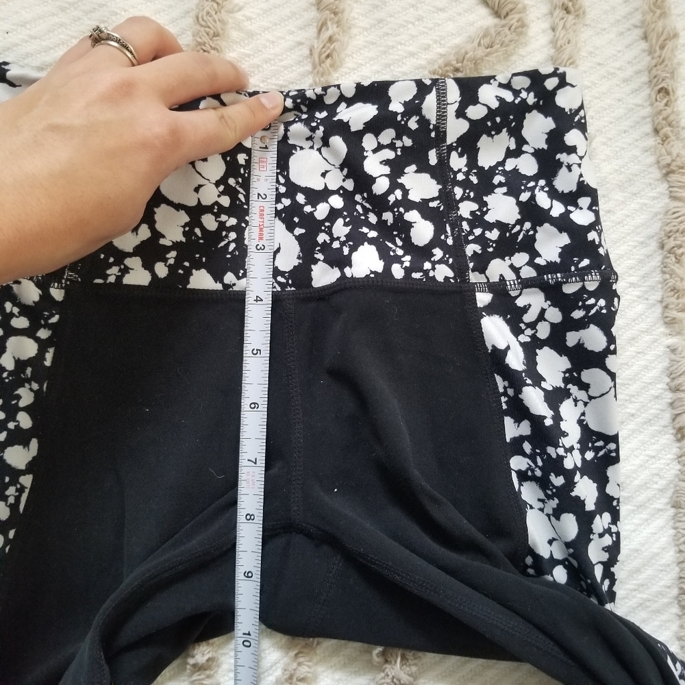 Athleta Black and White Marble Print High-Rise Leggings - Picture 10 of 14